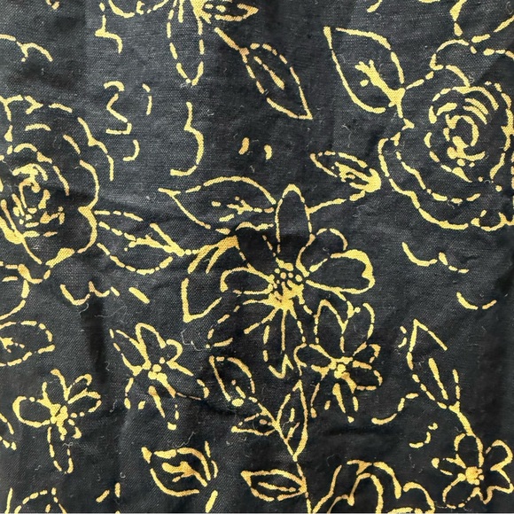 Nygard Collection Black Gold Floral Midi Skirt Size 12 | Elegant Evening Party - Picture 2 of 8